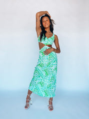 Jovi Printed Midi Dress