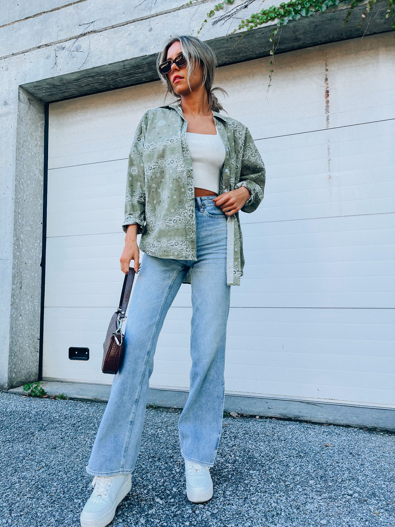 Paisley Oversized Button Up