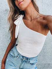 Leona Knotted One Shoulder Bodysuit