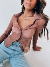 Miranda Textured Mesh Long Sleeve