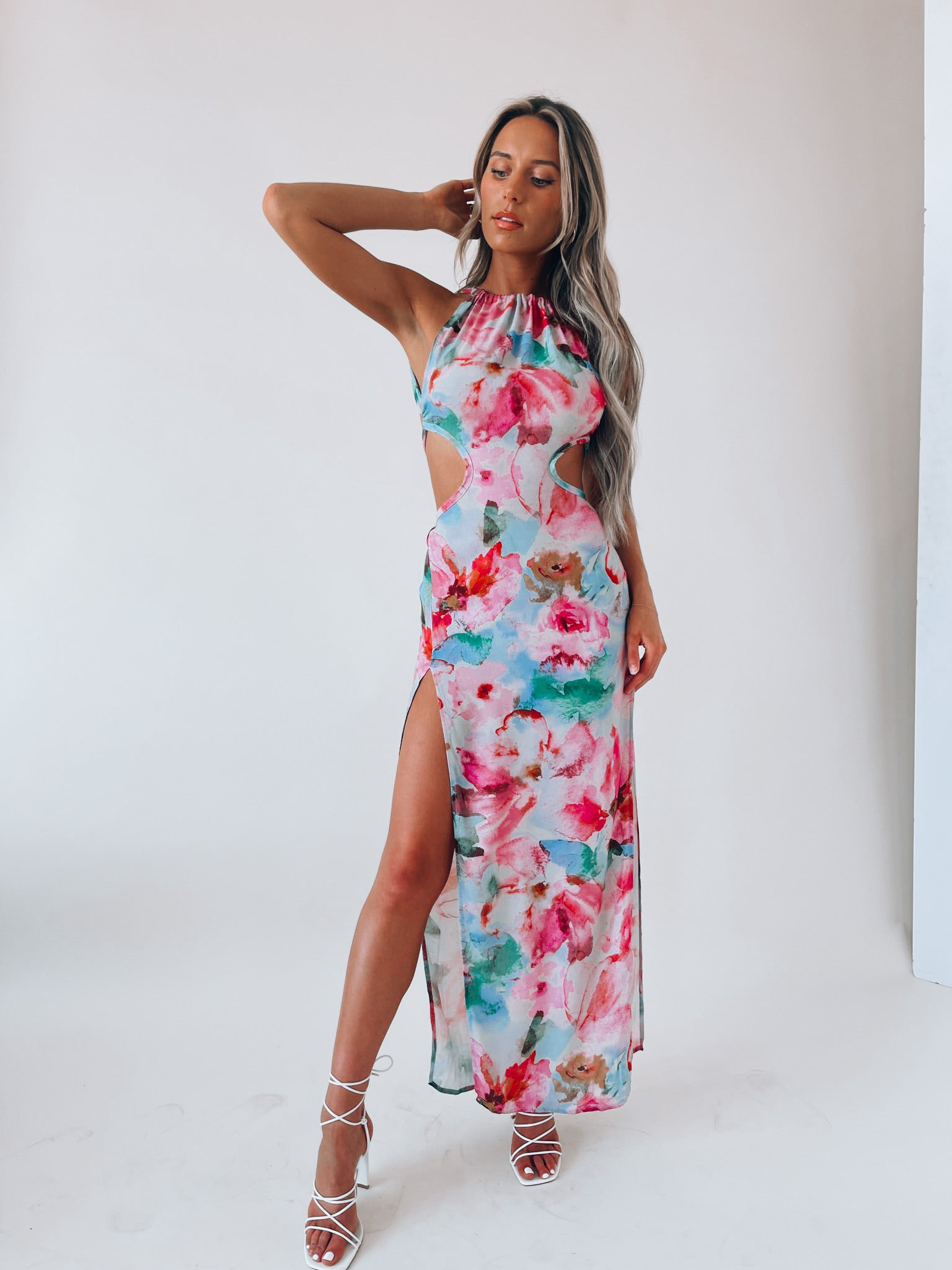 SALE  : Georgina Open Back Midi Dress