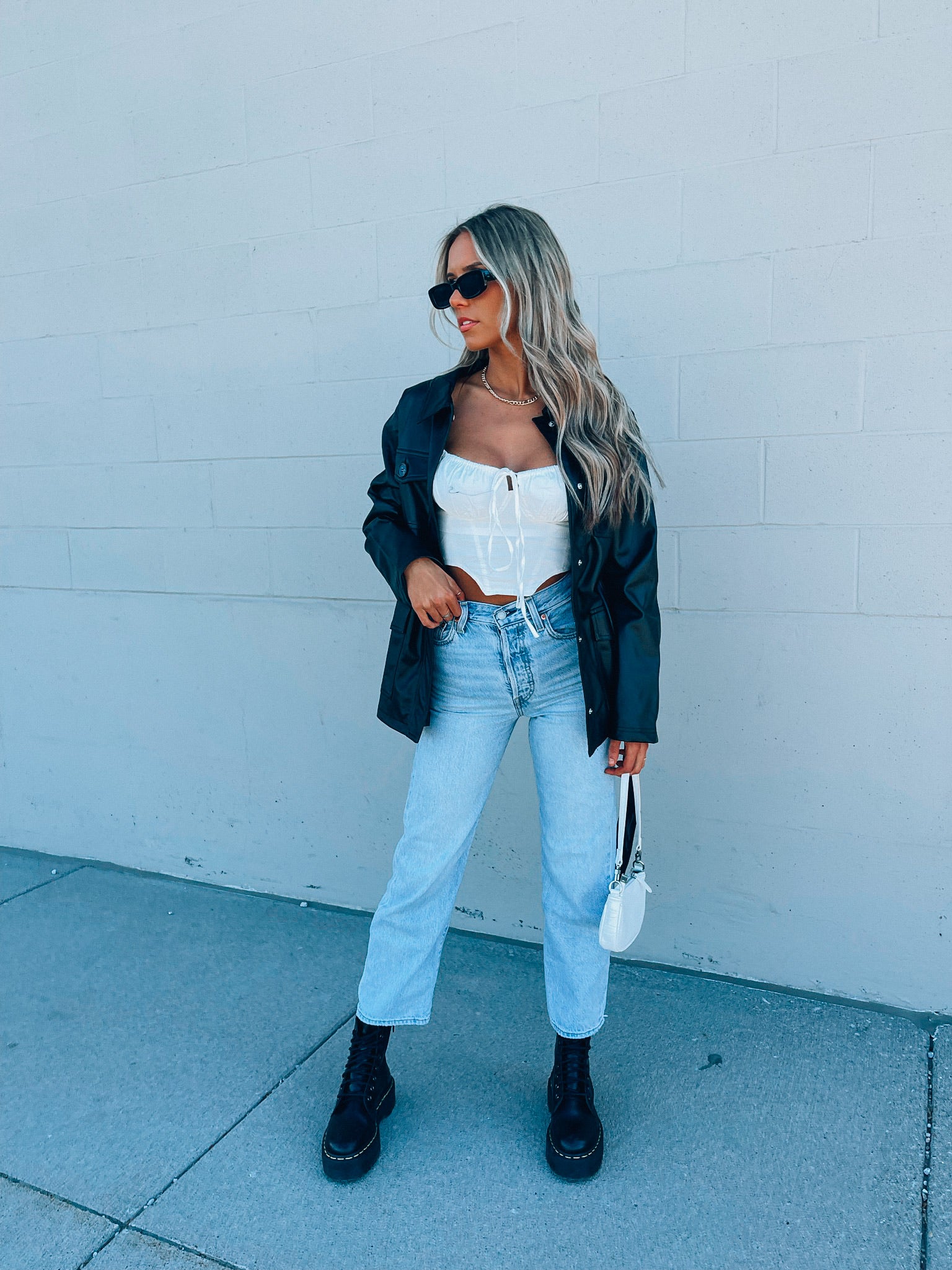 Belted Pleather Jacket