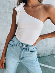 Leona Knotted One Shoulder Bodysuit