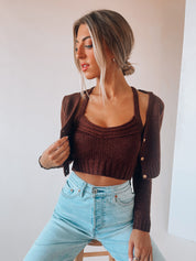 Jana Cropped Sweater set