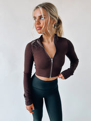Brooks Front Zipper Crop