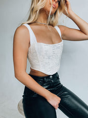 SALE :Angelina Embossed Floral Corset