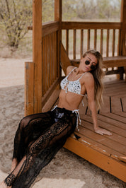 Black Chasing The Sun Lace Pants
