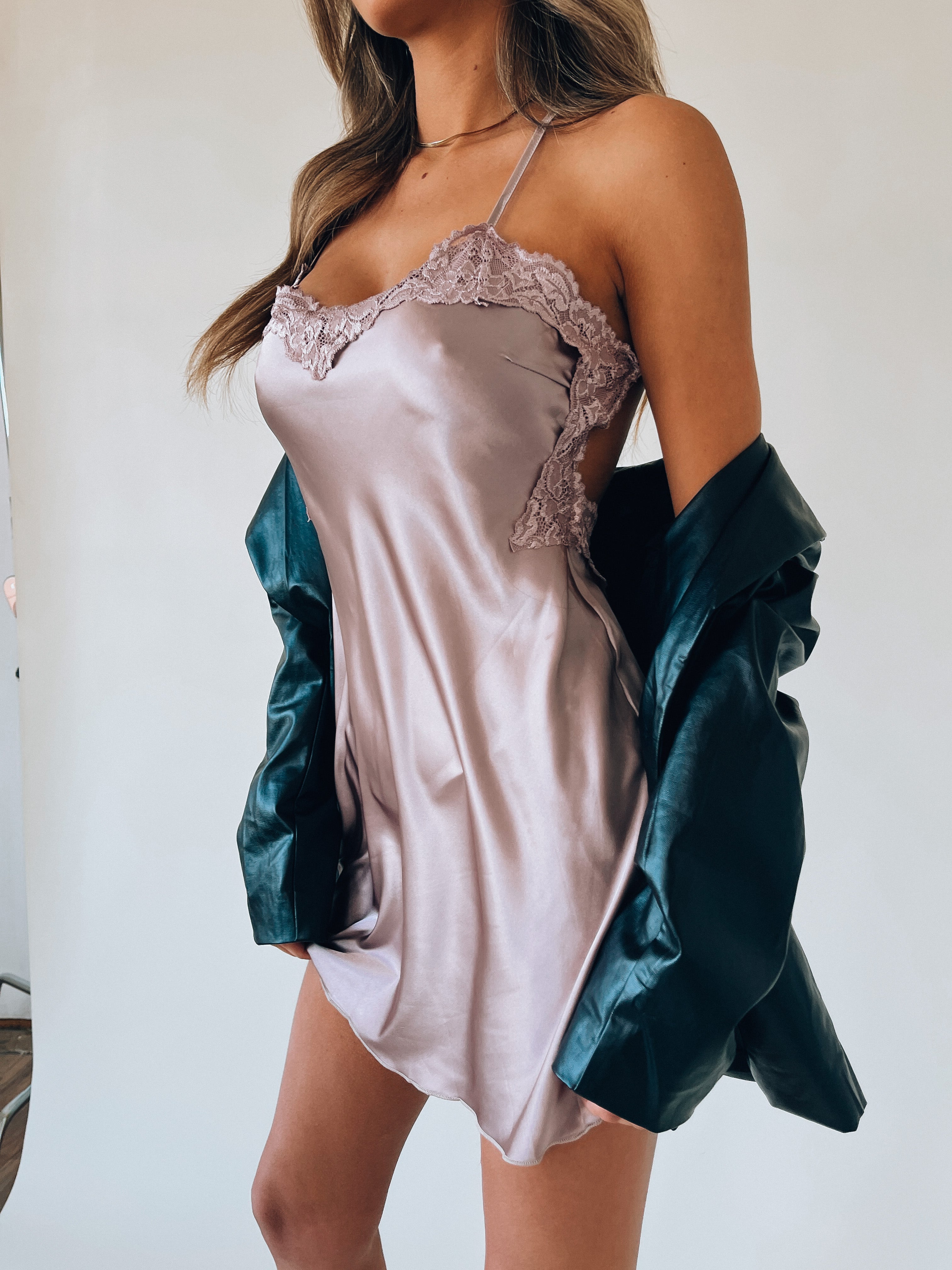 Annyston Mauve Slip Dress