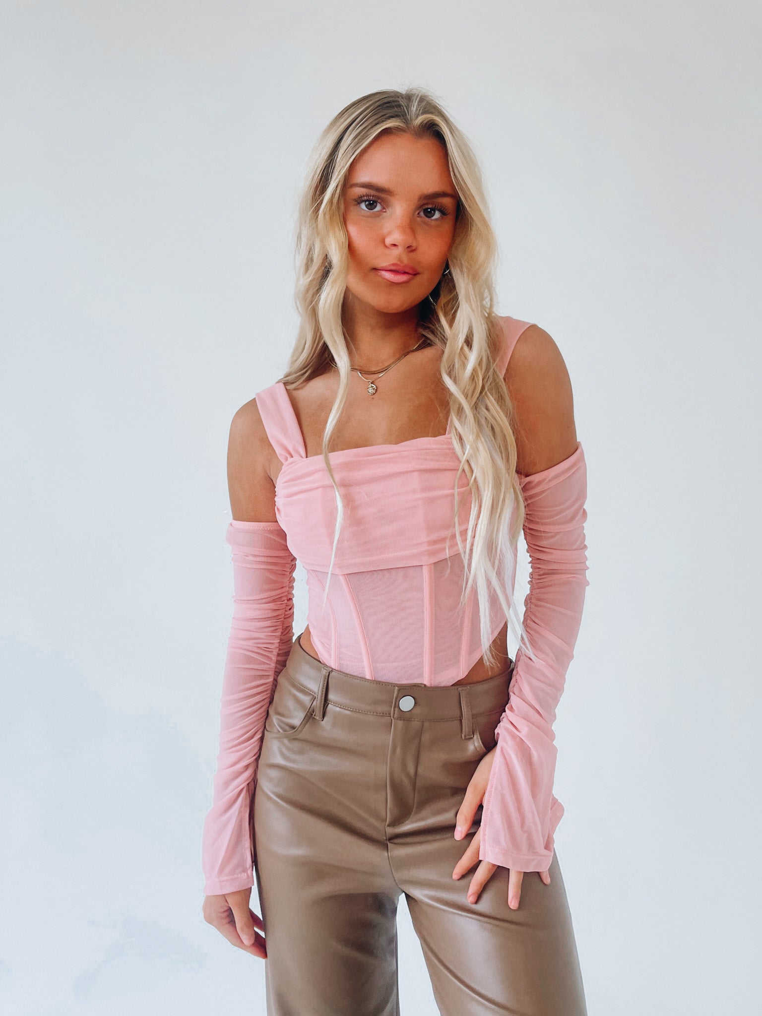 Kayla Mesh Bustier Top