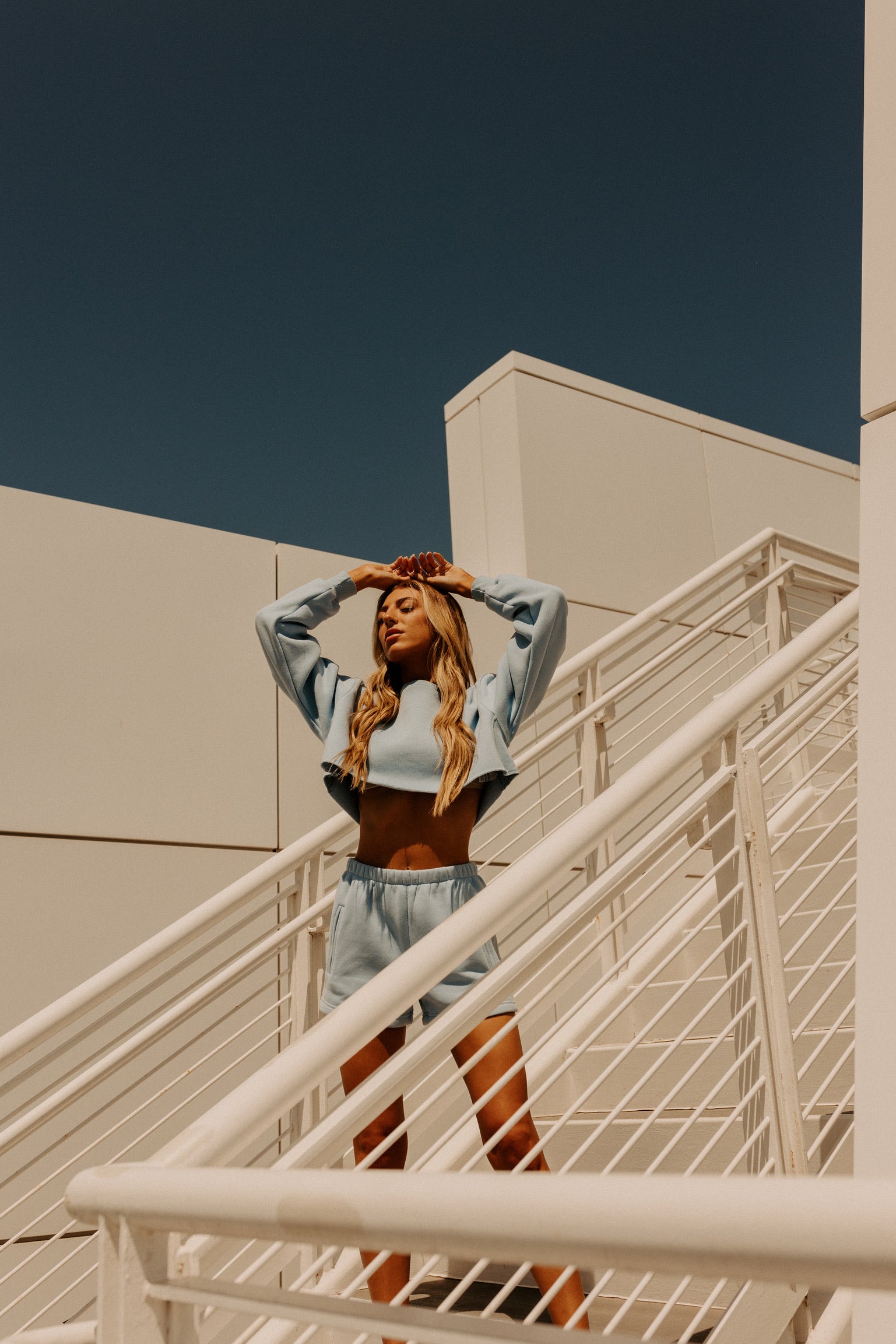 Easton Lounge Shorts In Baby Blue