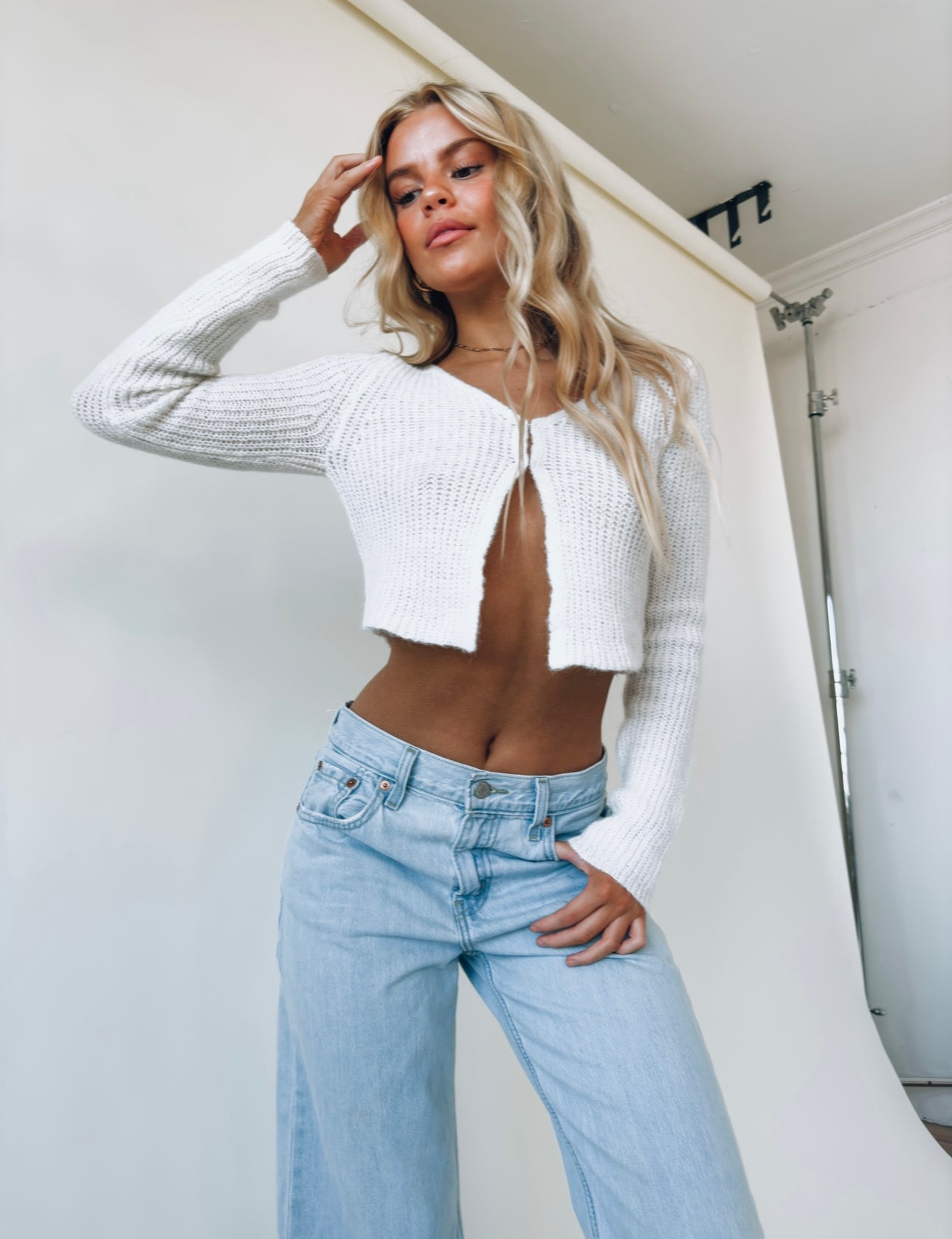 Caroline Woven Knitted Top
