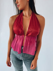 Leyla Color Block Halter Top