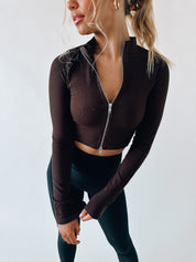 Brooks Front Zipper Crop