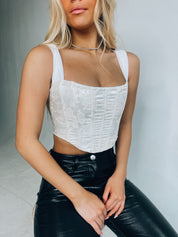 SALE :Angelina Embossed Floral Corset