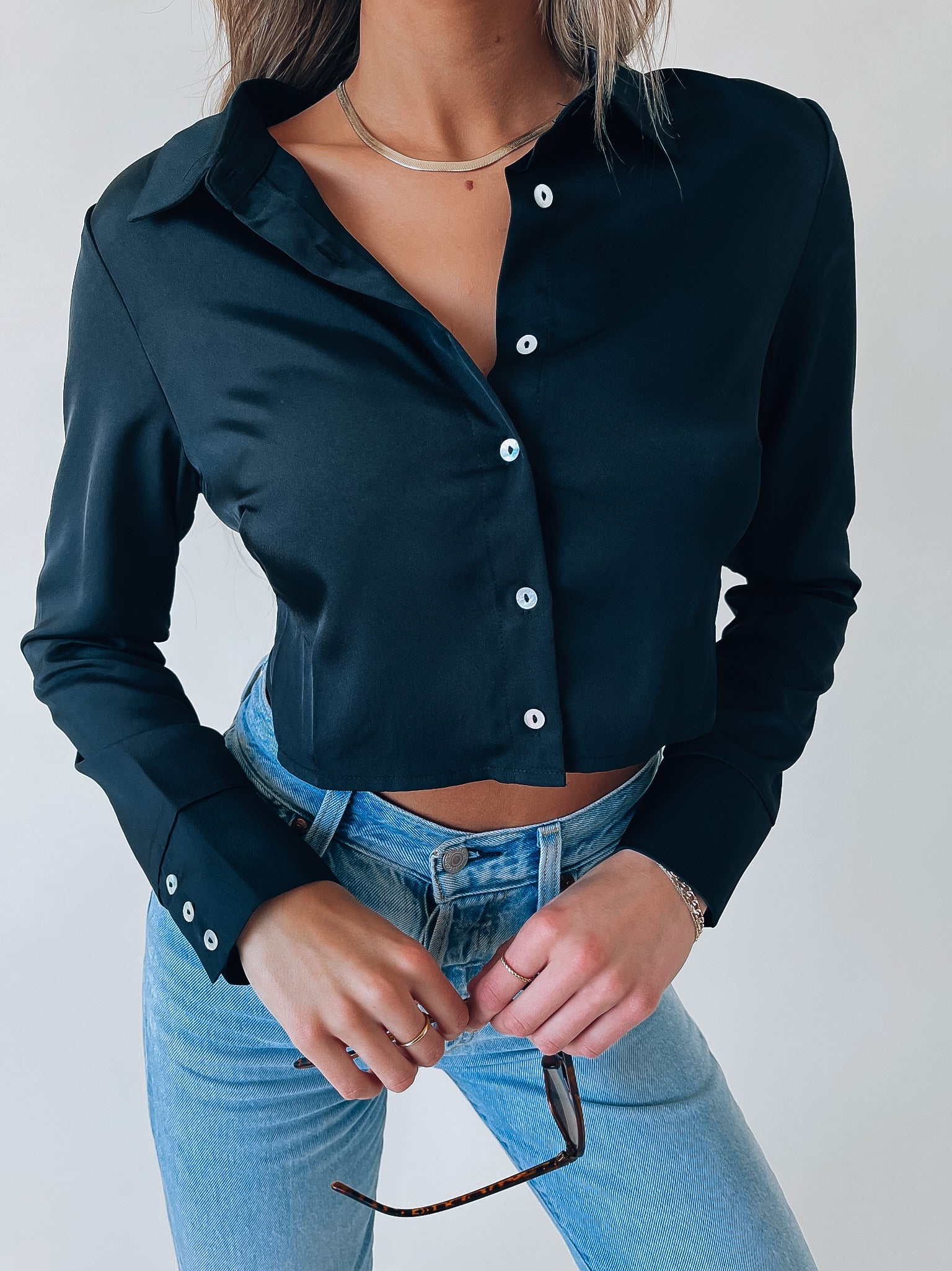 Hunter Open Back Crop Top