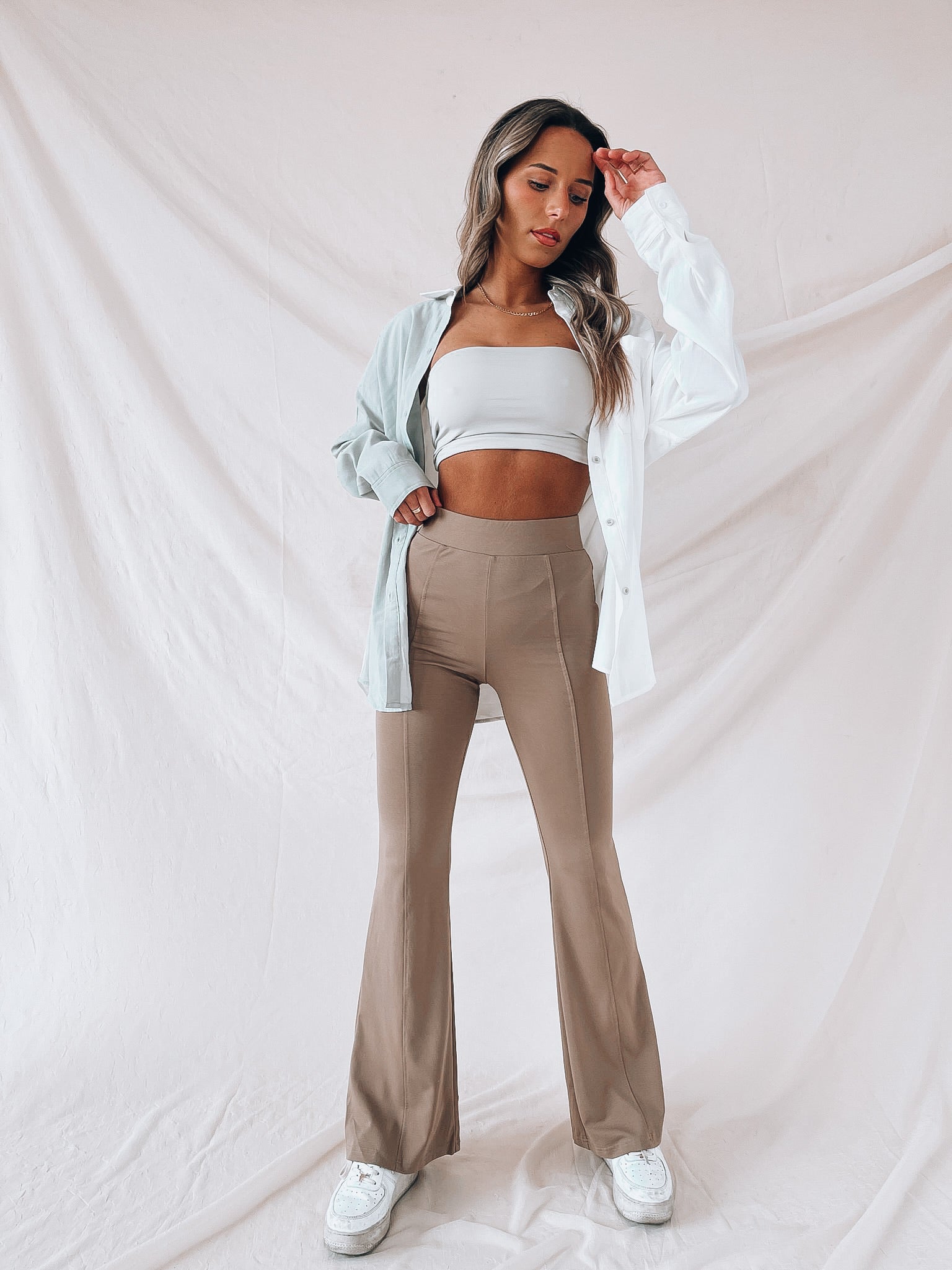 Sage Kalven Colorblock Button Down