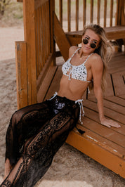 Black Chasing The Sun Lace Pants
