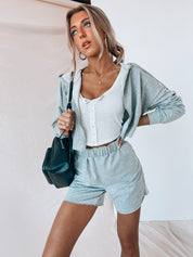 Grey Sporty Girl Track Jacket