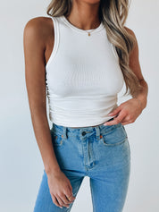 Melanie Basic White Tank