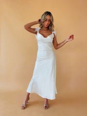 Natalia Feather Detail Maxi Dress