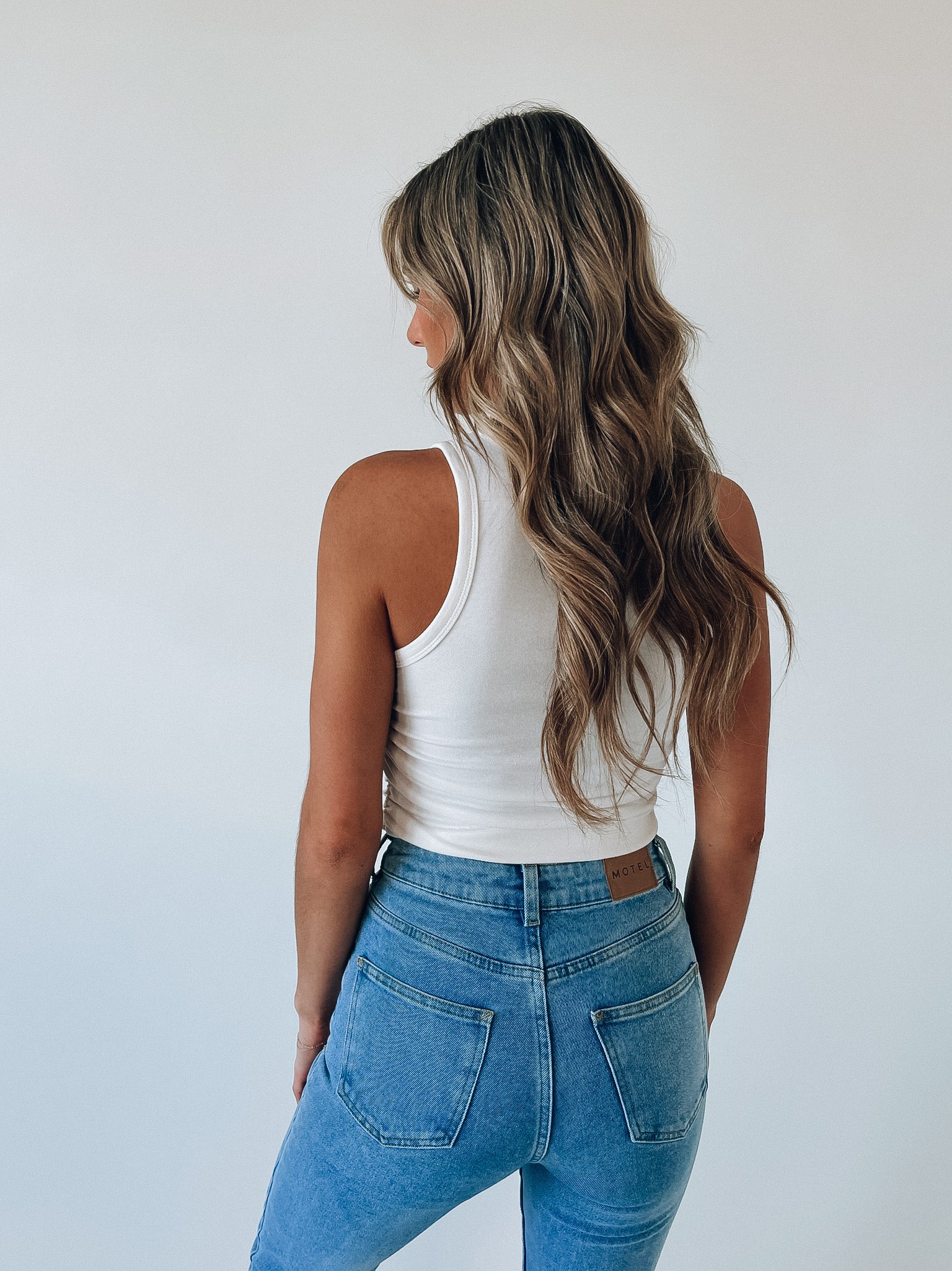 Melanie Basic White Tank