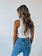 Melanie Basic White Tank