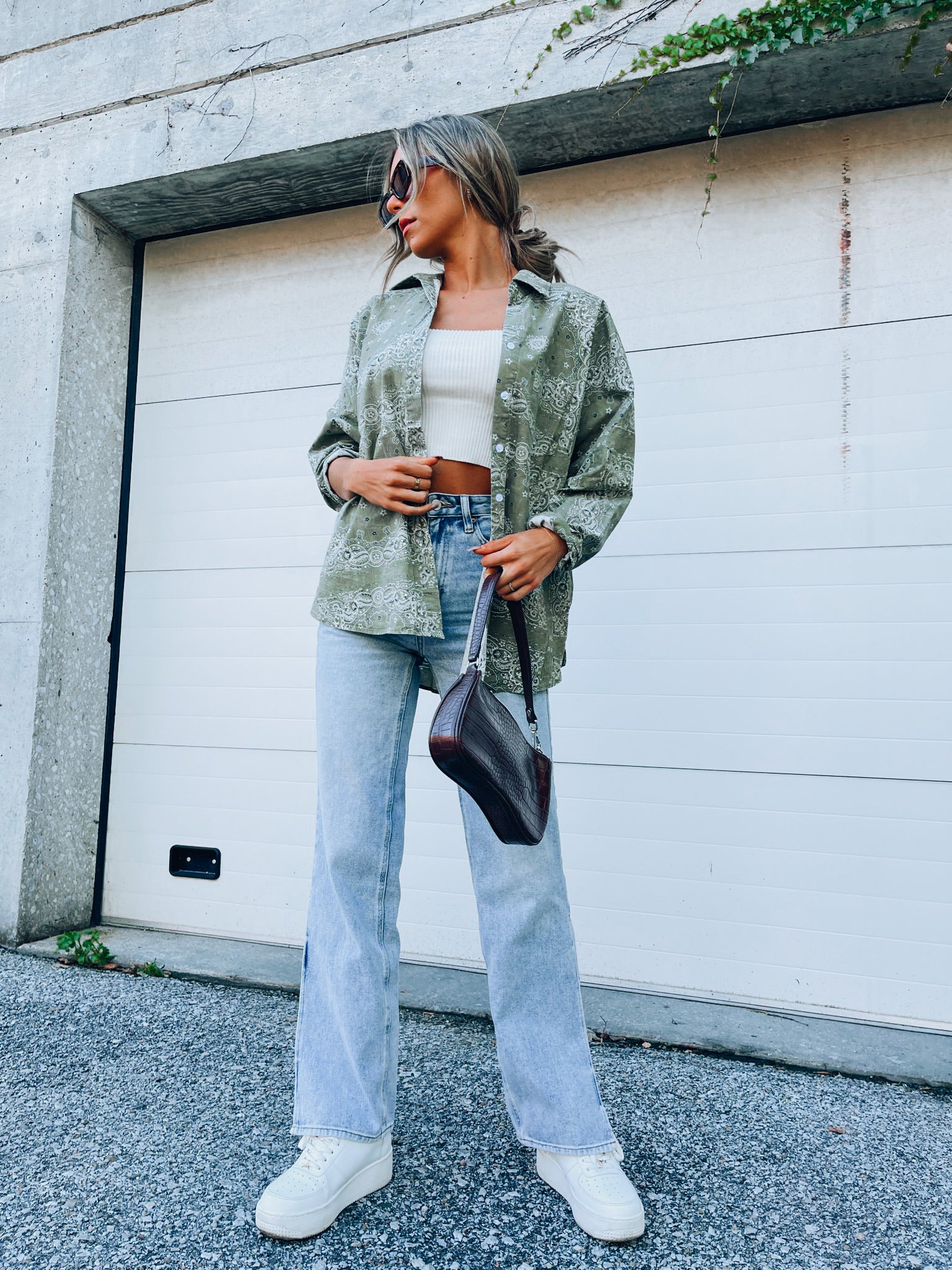 Paisley Oversized Button Up