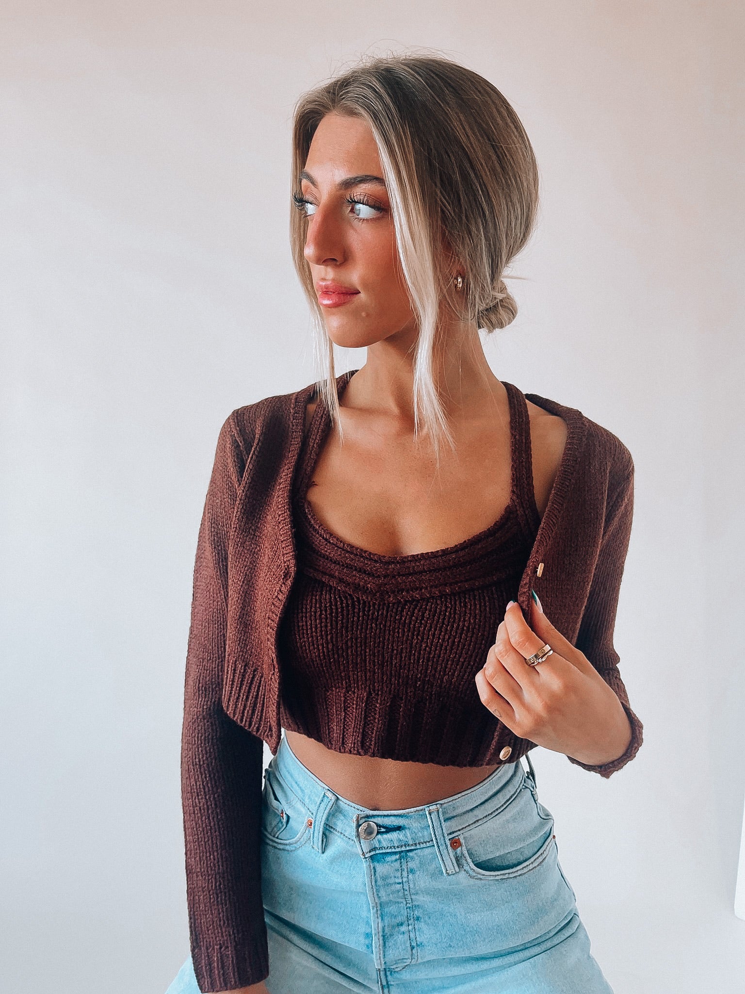 Jana Cropped Sweater set