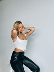 SALE :Angelina Embossed Floral Corset