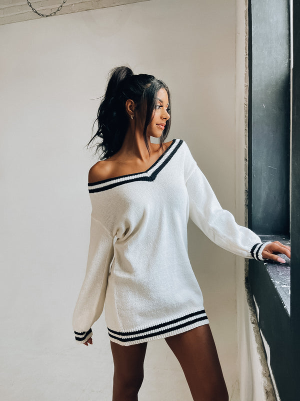 SALE :Faye Knitted Sweater Dress