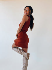 Khloe Mock Neck Mini Dress