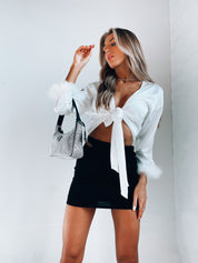 SALE :Lyra Silk Long Sleeve Crop