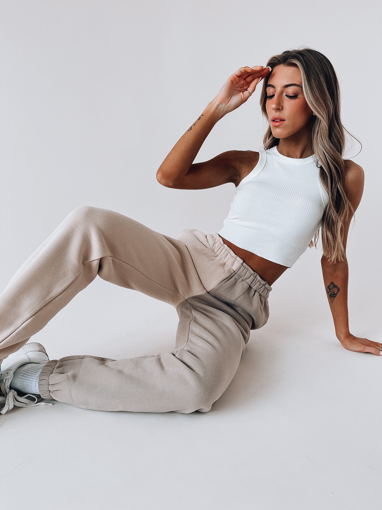 RESTOCKED : Kiki Ribbed Ivory Crop Tank