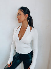 Melodie Ribbed Halter Sweater