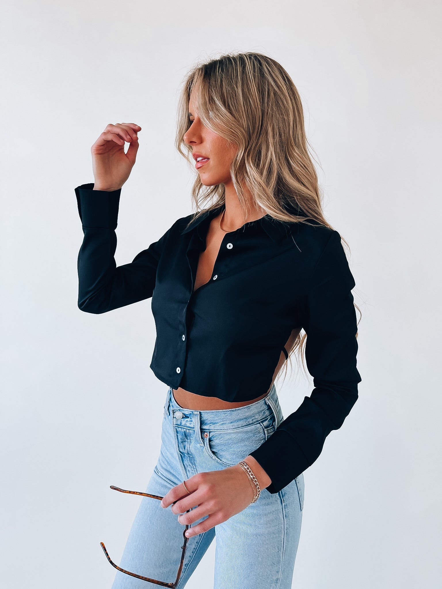 Hunter Open Back Crop Top