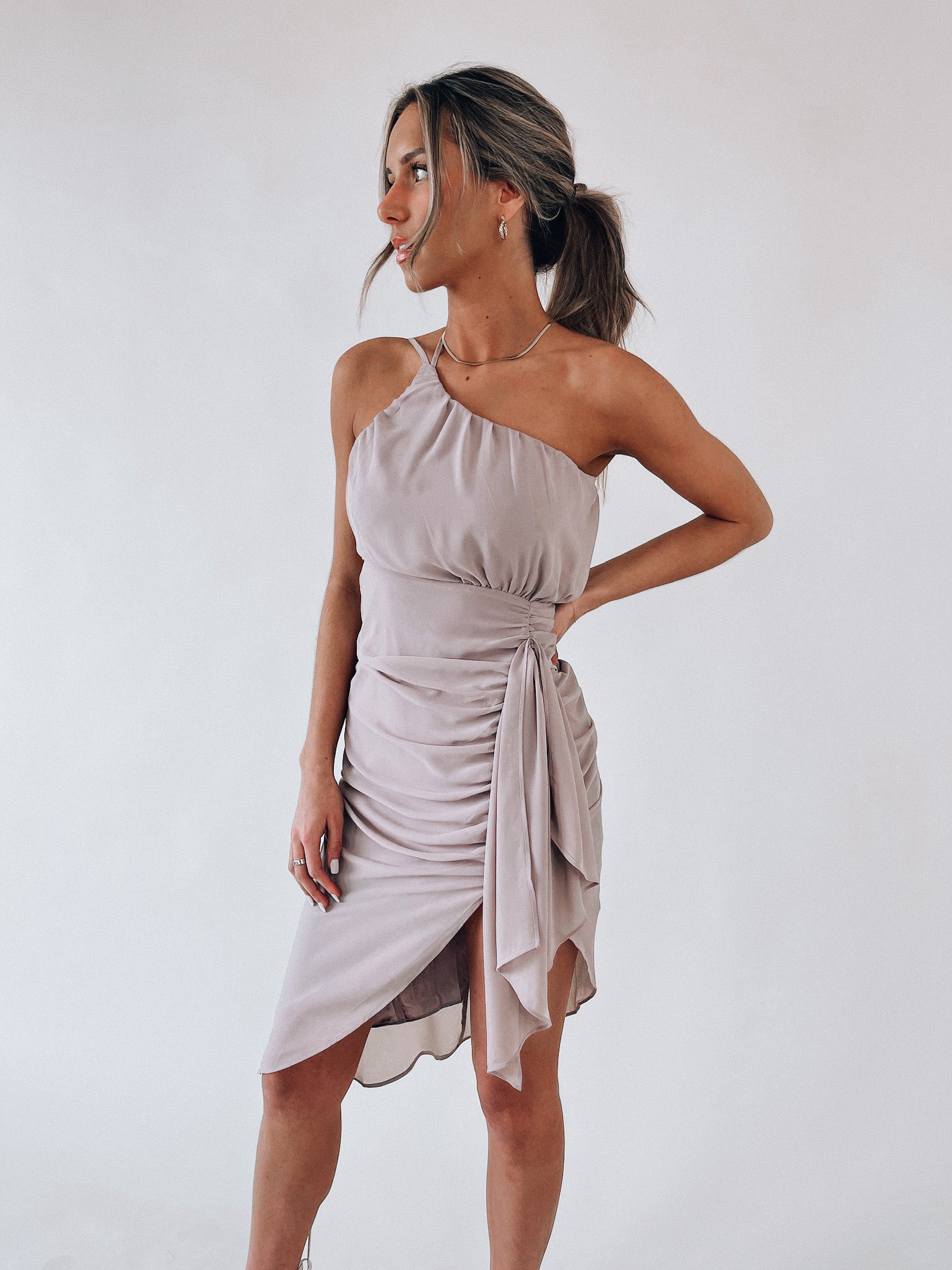 Aryanna Ruched Midi Dress