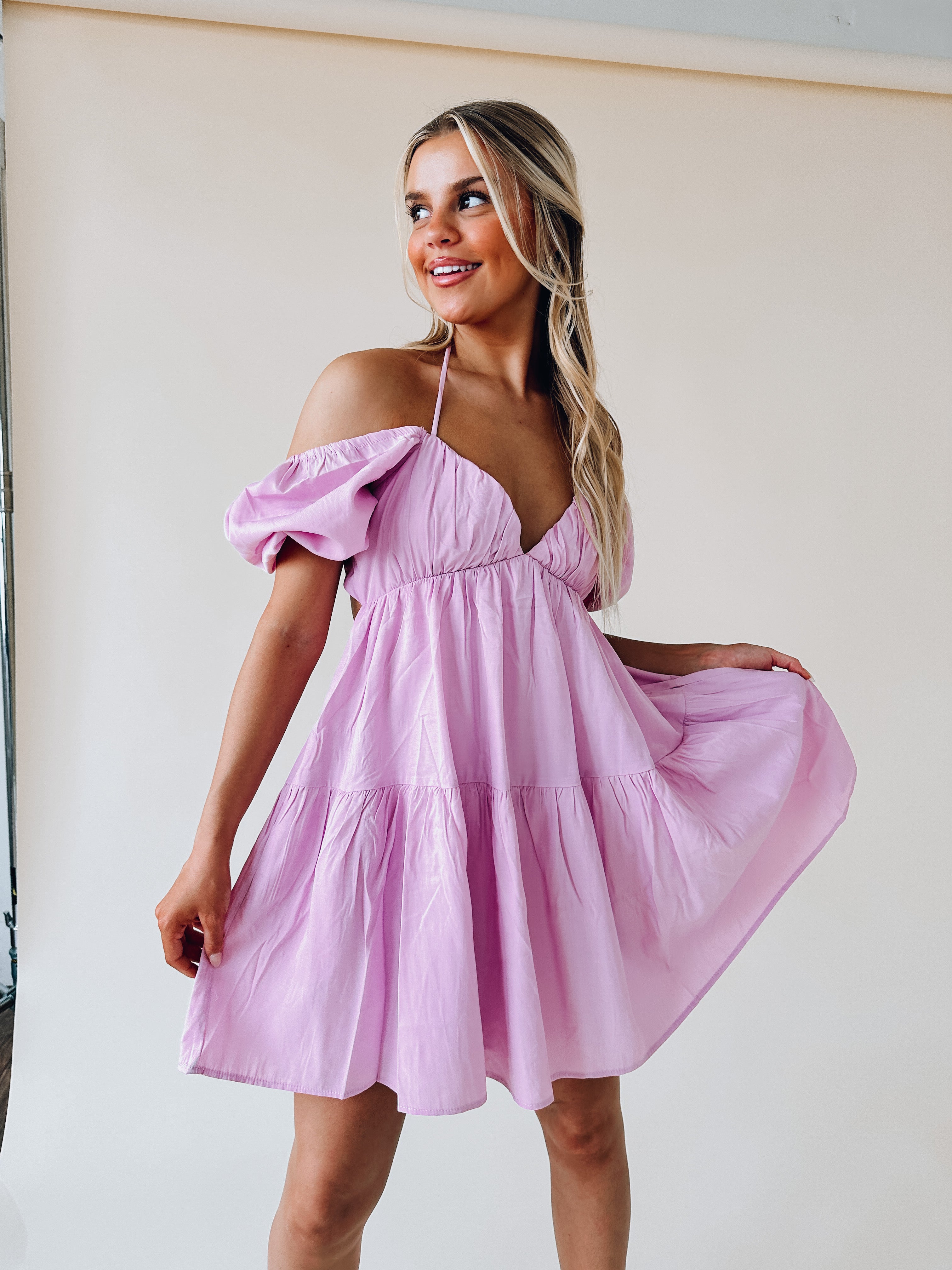 RESTOCKED :Hadlee Off The Shoulder Mini Dress