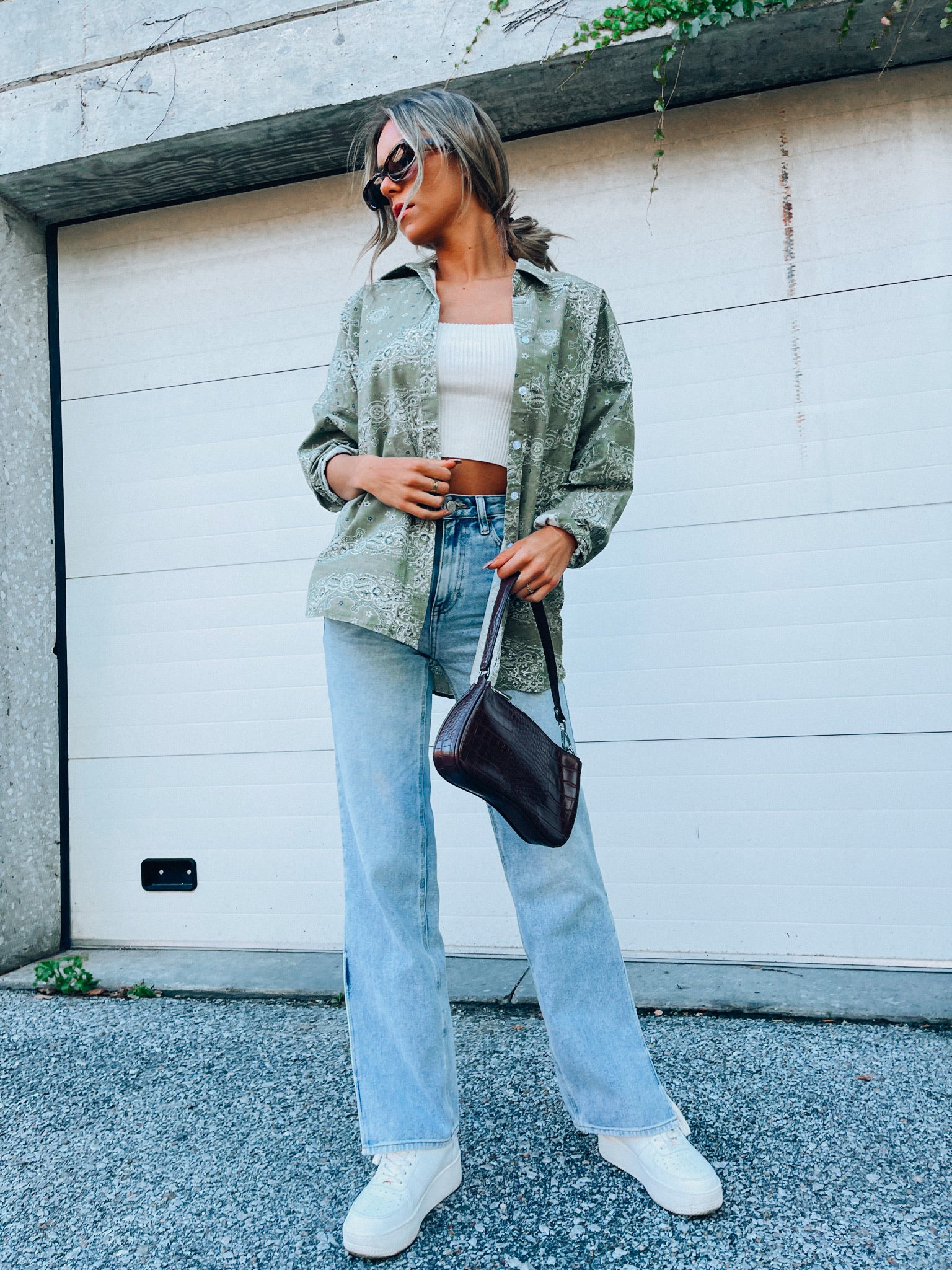 Paisley Oversized Button Up