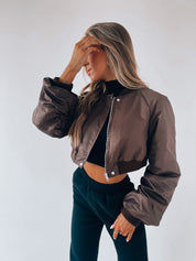 Kiandra Cropped Coco Bomber Jacket