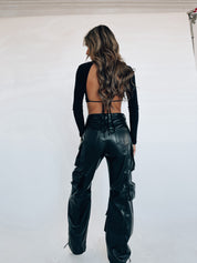 Nathan Cargo Pleather Pants