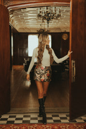 Maeve Floral Wrap Skort