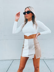 SALE :Lindsey Mockneck Crop