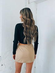 Parker Tan Mini Skirt
