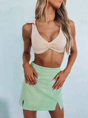 SALE :Taupe Blanca Cropped Top