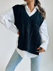 Oversized Knitted Vest