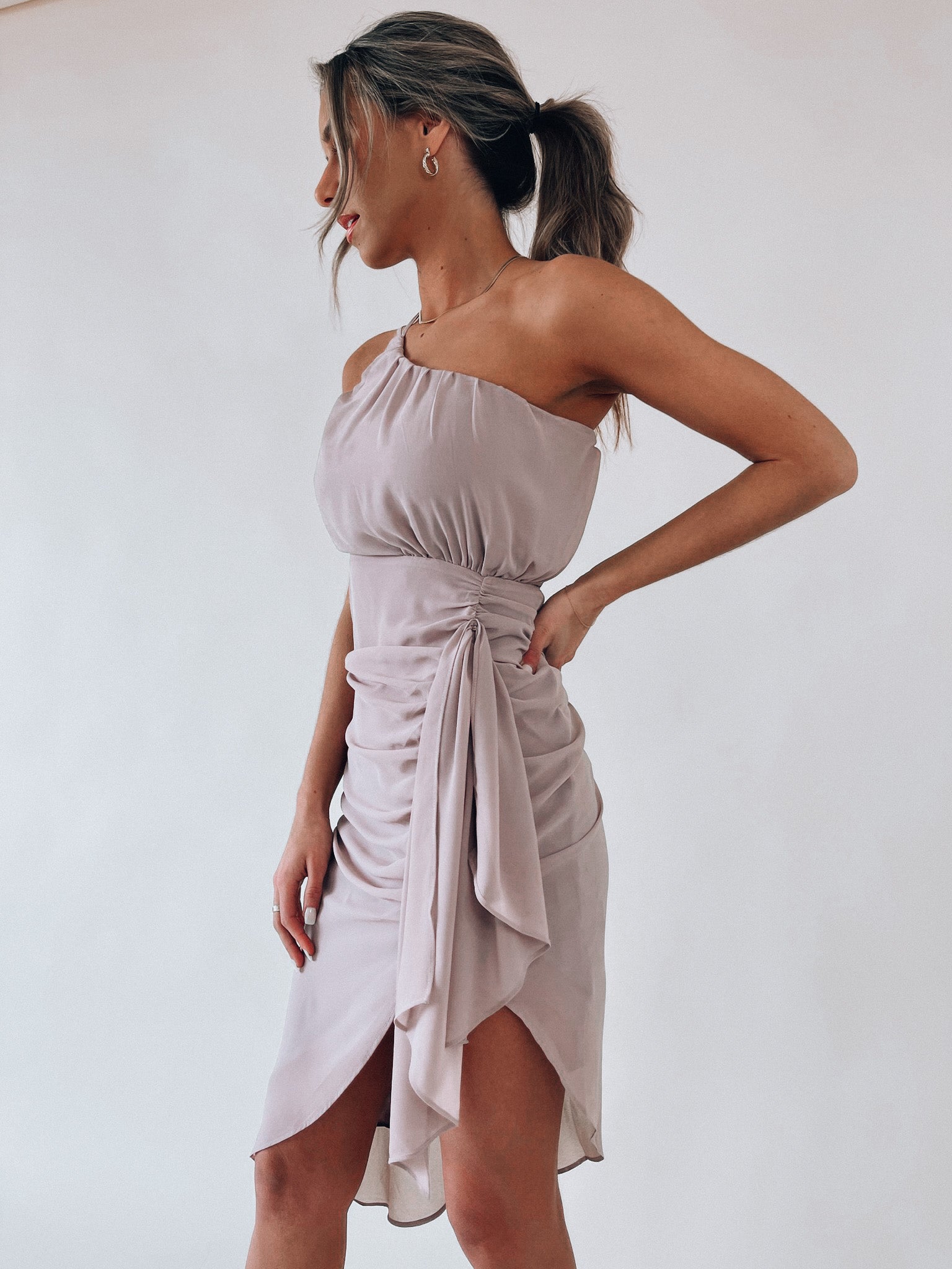 Aryanna Ruched Midi Dress