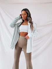 Sage Kalven Colorblock Button Down