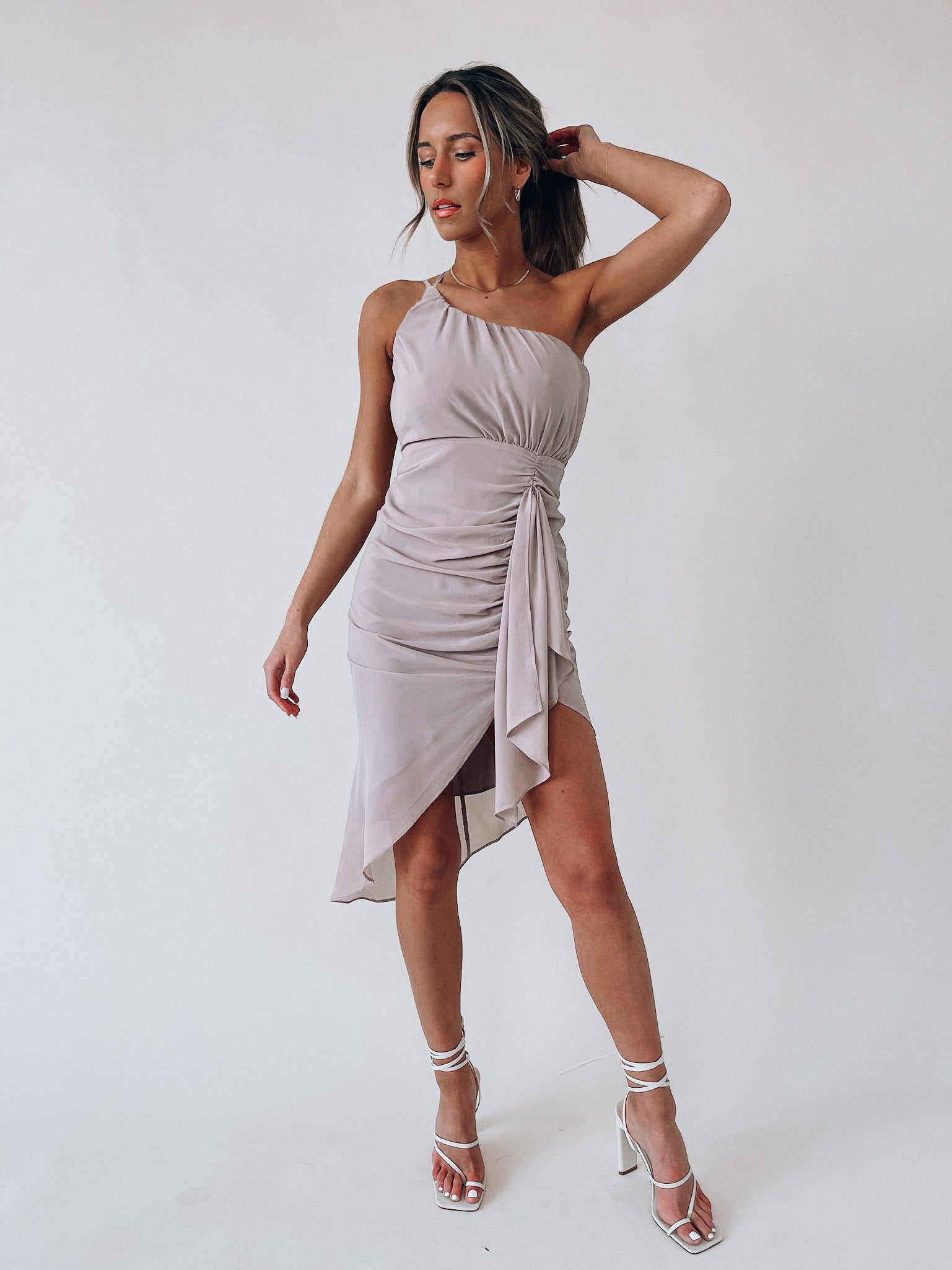 Aryanna Ruched Midi Dress