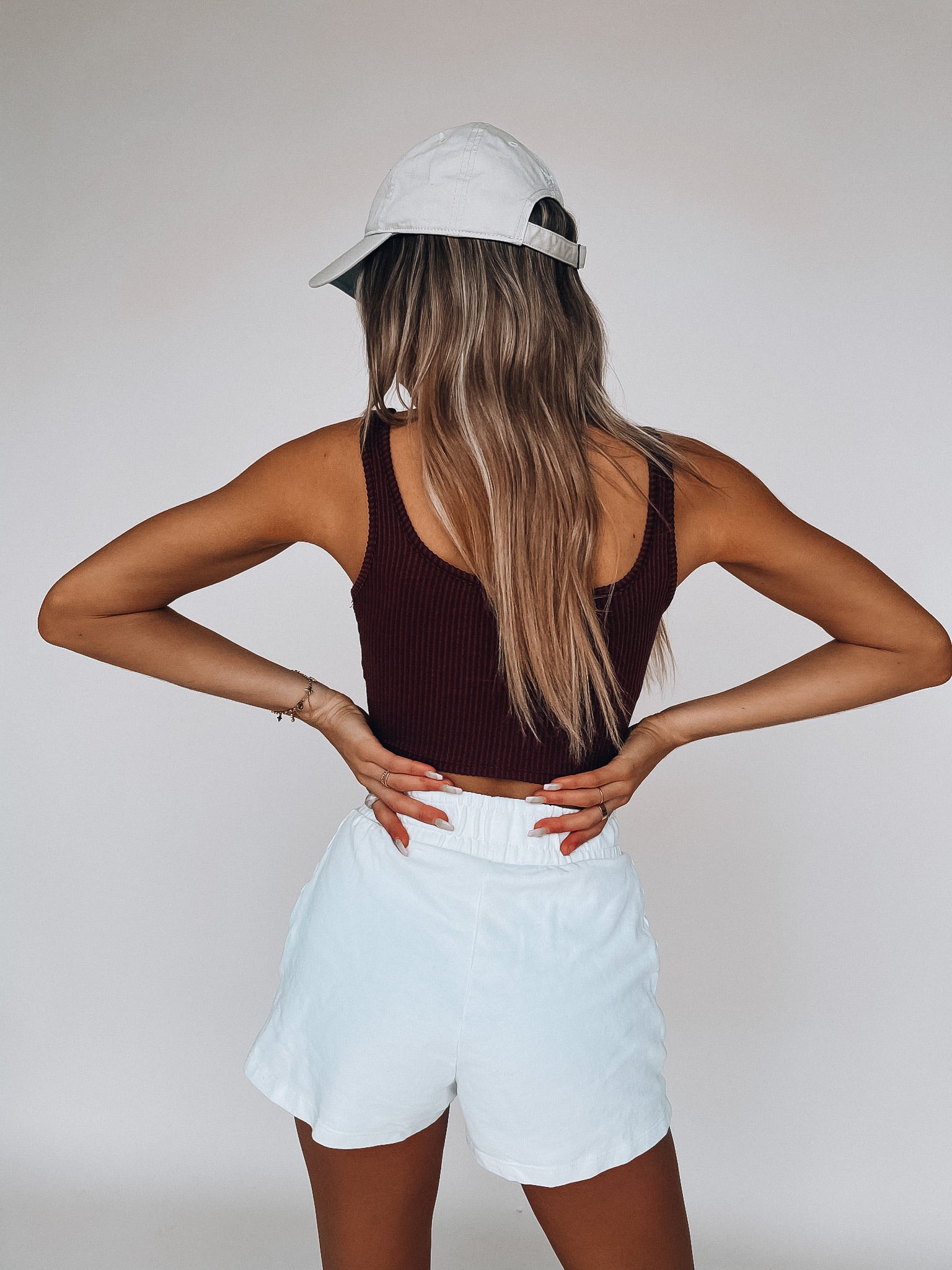 SALE :Chocolate Ribbed Tank