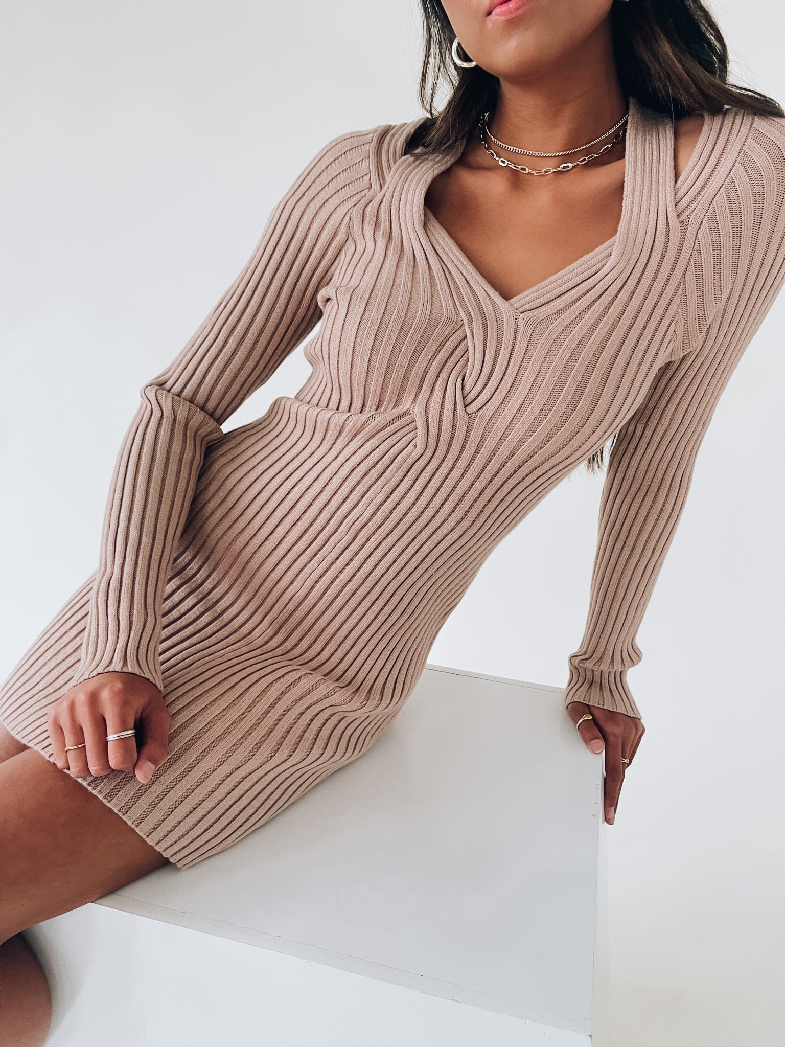 Lilly Ribbed Mini Dress